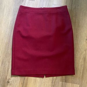 Wine J Crew The Pencil Skirt Sz. 6 - wool blend - like new